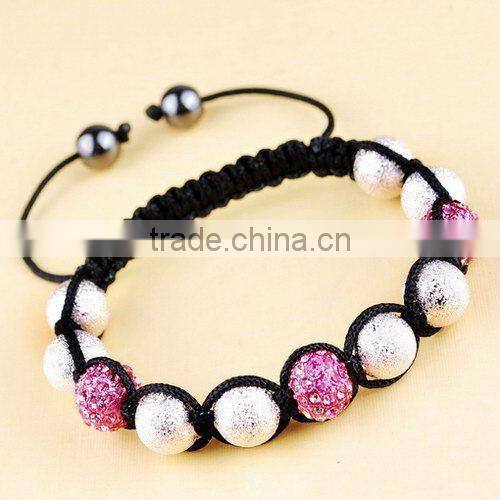 2012 silver ball shambala bracelet/silver ball bracelet