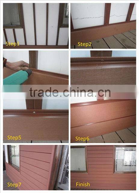 Durable and water proof wood plastic composite/wpc wall panel passed CE