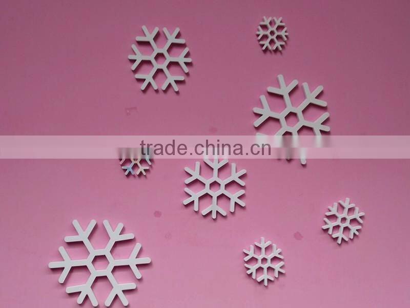 School dormitory Exquisite White Snowflakes Stick Shelf Wall Decoration New Design