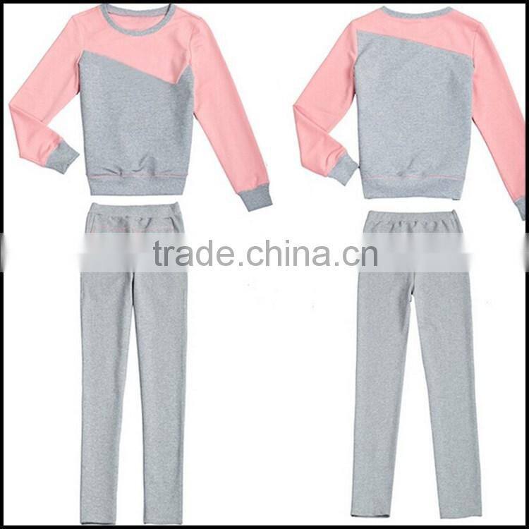 Hot Sale Spring Style Sweat Shirt Print Tracksuit Women Long Pants Pullover Tops Womens Set Women Sport Suits