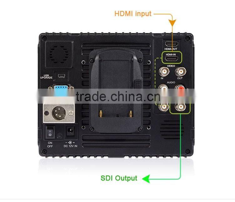 IPS panel wide view angle build-in HDMI to SDI Conversion output 7" dslr field monitor for film shooting IPS wide view angle