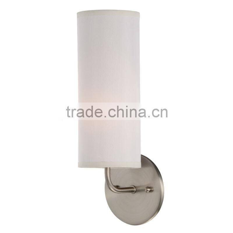 up and down metal wall light with black shade
