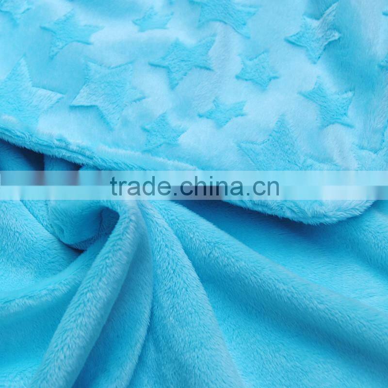 100% Polyester All Baby Love OEM Service Security Minky Baby Star Blanket