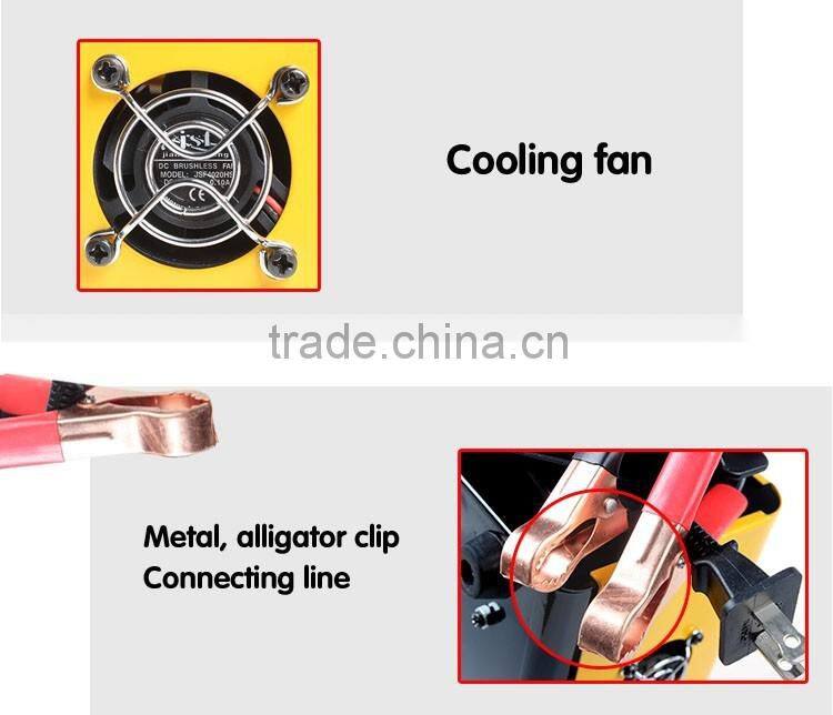 12V rechargeable car battery charger with 2/4/8A current output