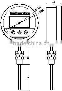 Digital temperature gauge QTB118,temperature gauge price,industrial temperature gauge