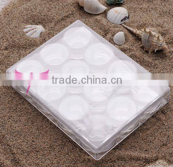 Easam hot 2015 5g nail art jar set,5g nail plastic box