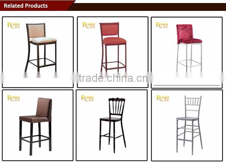 Modern Imitated wood Aluninum Bar Chair For Pub Bistro