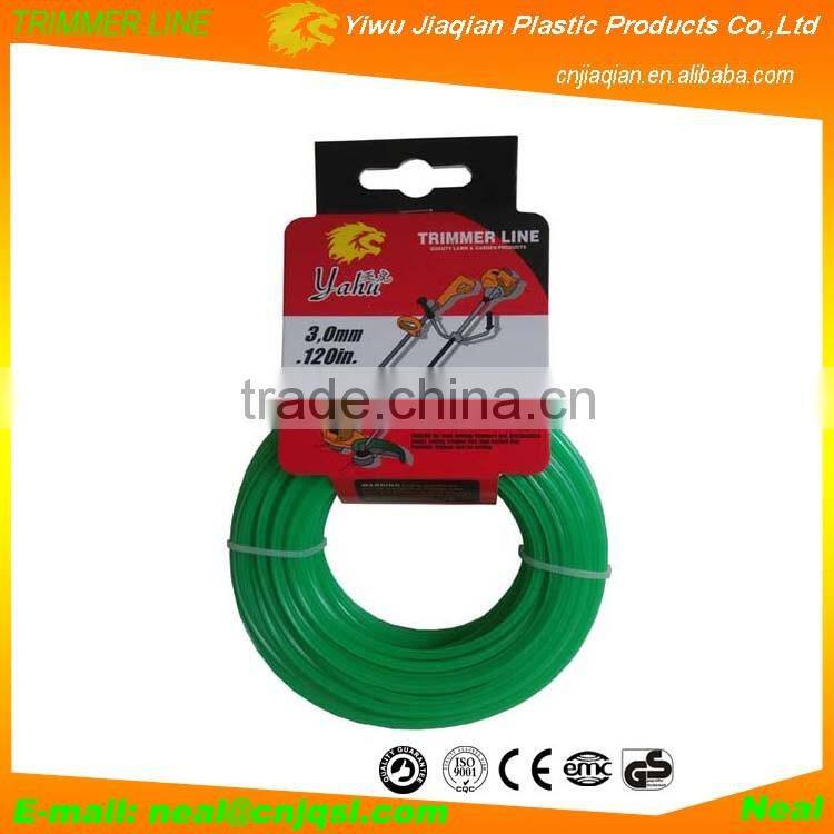 Card head 3.0mmX15m Nylon Garden Grass Trimmer Line For Grass Cutter