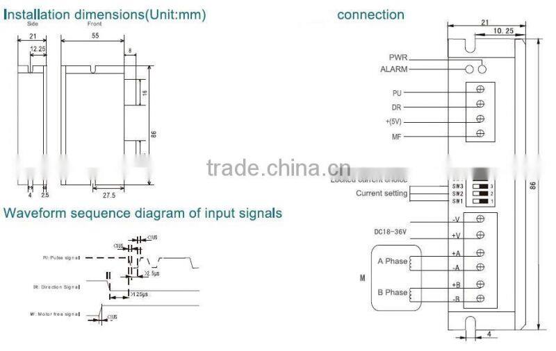 2 Phase DSP Stepper Motor Driver YKD2204M for CNC Router