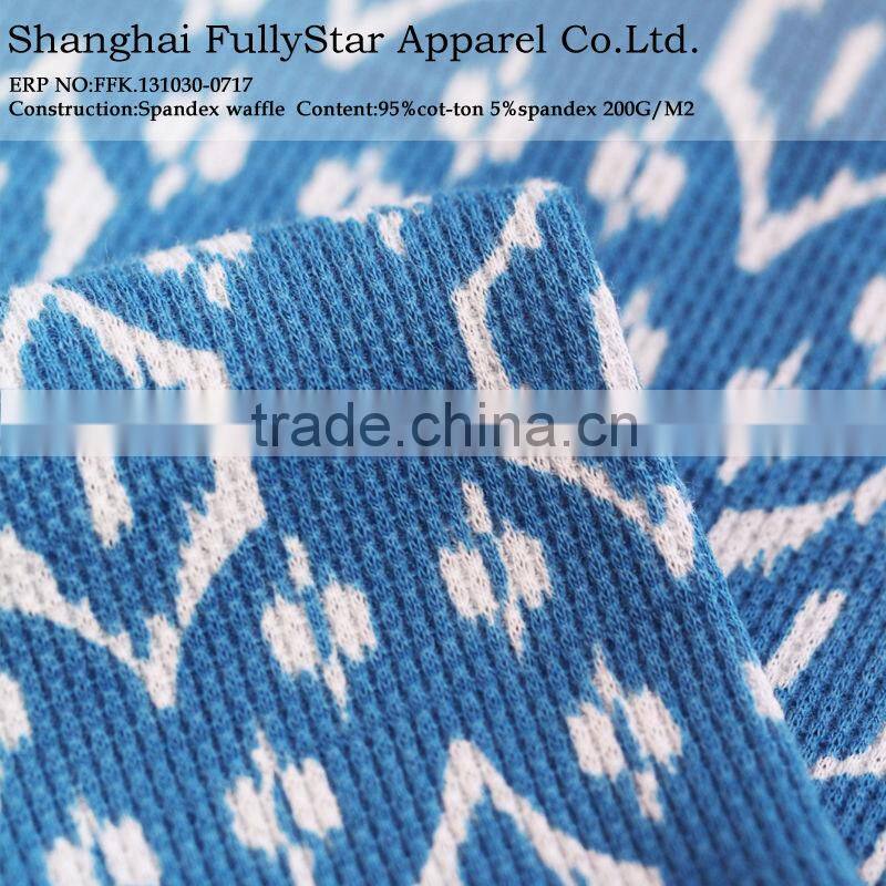 yarn dyed fancy waffle cotton fabric