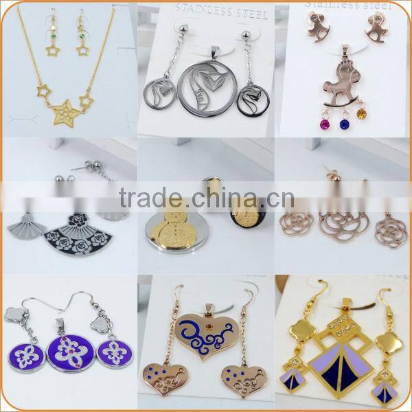 Fashion Costume Stainless Steel Jewelry Set 2015