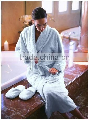 Wholesale plush microfiber bathrobe