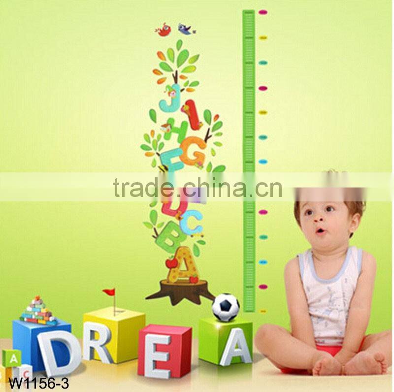 Bird tree house, cute cartoon Kids height measuring Wall Stickers Boy Girl Growth Chart