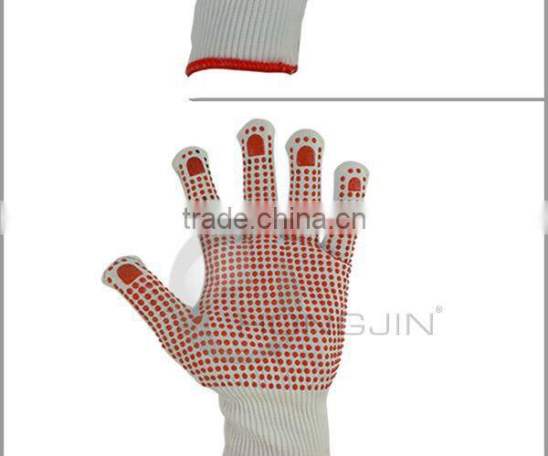 Lightweight 10 Gauge Dotted White Dry Handling Working Gloves