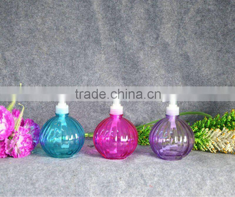 crackle glass lotion bottle