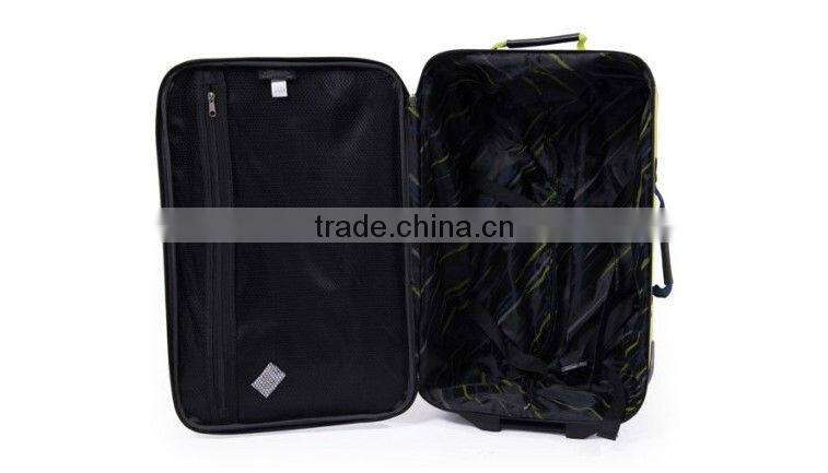 China alibaba 2014 600D Polyester Rolling Wheeled Travel Luggage Duffel Bag with two inline skate wheels and trolley