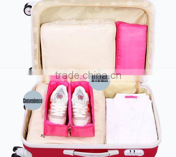 2015 fashion organic plain shoe bag for men and women travel used