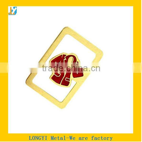 Metal gold book mark, wholesale cut out metal book mark