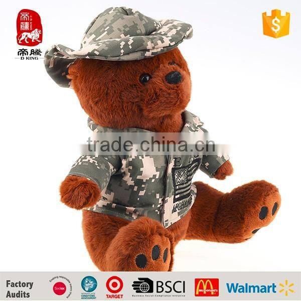 Realistic Bear Costume Plush Toy Soft Amry Teddy Bear