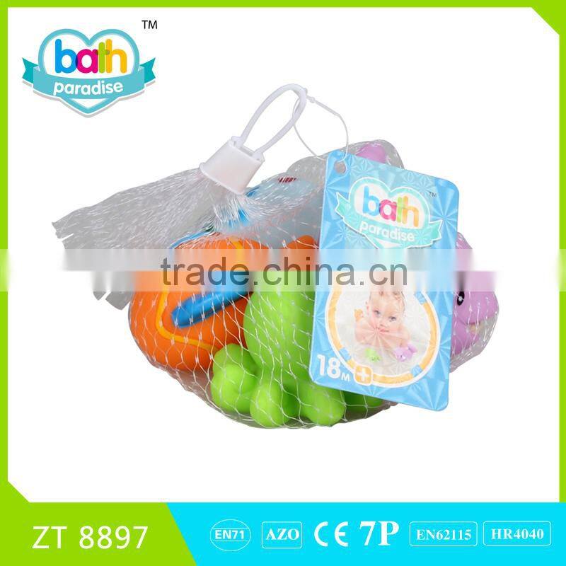 2016New !PVC Magic fish+octopus+soldier crab+whale baby bath learning toy ZT8897