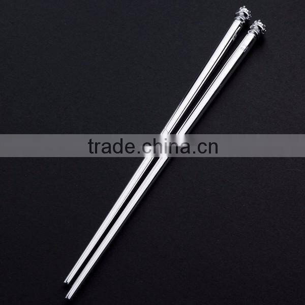 wedding gift silver plated Chopsticks good luxury Design chopsticks with animal monkey head display chopsticks