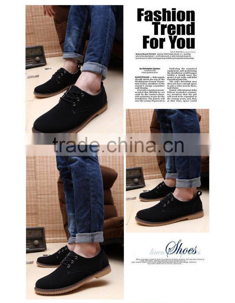 2015 European style Men's Swede Leather Shoes Cow Muscle Outsole Casual Loafers Sneakers for Men Flats shoes