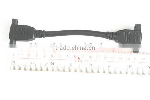 24k gold plated HDMIA female to HDMIA female with screw cable 15cm 1080p