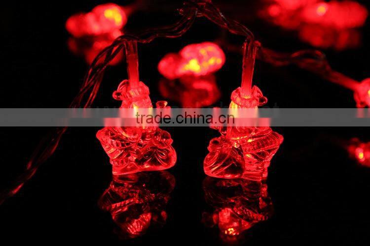 TZFEITIAN OEM/ODM red color Santa Claus christmas cluster lights