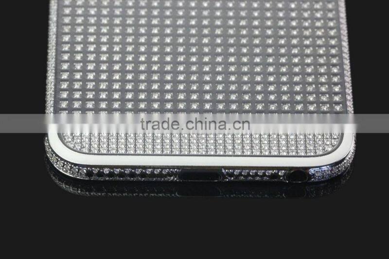Pt plating housing for iPhone 6 Plus 6+ full crystal edition, accept customize and inlaid real diamond