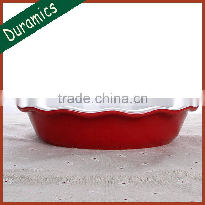 Colorful glazed ceramic baking dish,plates