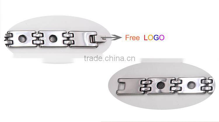 tungsten ceramic magnetic bracelet with germanium stone Super September Purchasing Alibaba