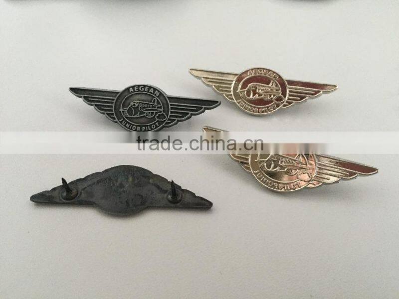 metal pin badge,pilot pin badge,plane pin badge,metal lapel pin