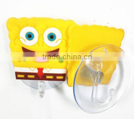 Silicone plastic bathroom wall hook hanger adhesive suction cup