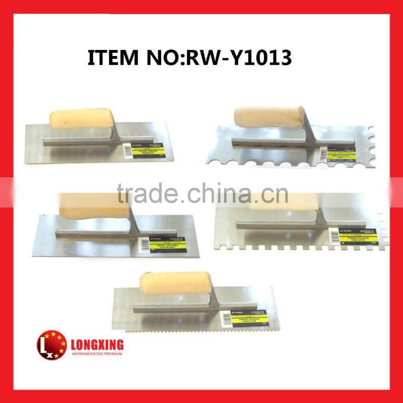 Factory Supply high quality 280x115mm Notched steel trowel