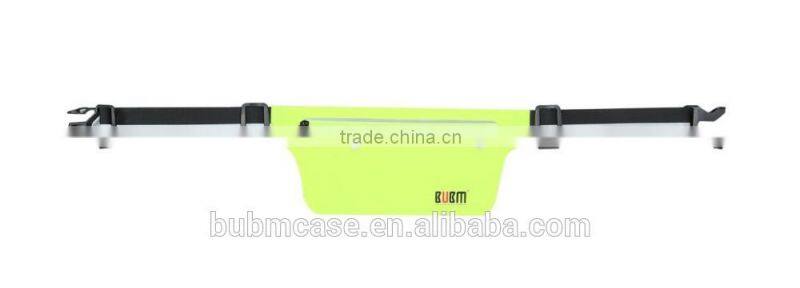 Light Green Fashionable BUBM Outdoor Sport Waist Bag Shenzhen Resilient Wholesale Waterproof and Breathable Running Waist Bags