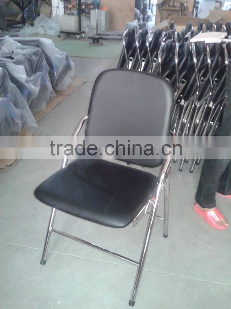 folding pu training chair with writing table AH-007