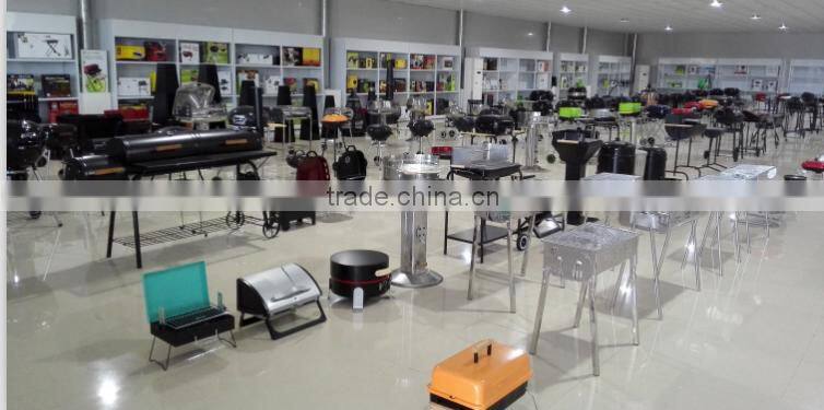 Charcoal grill with side table