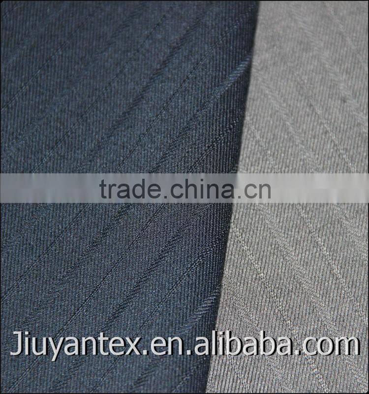 Beautiful wool blend trw stripe weave customized selevdge senior quality men dress uniform suiting textile fabric through SGS