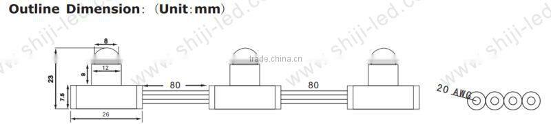 rgb led pixel light 50 pcs /string with pitch 8cm Dc 5V