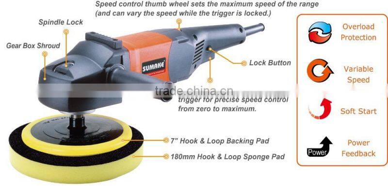 7'' Electric car buffing boat repair Circular polisher