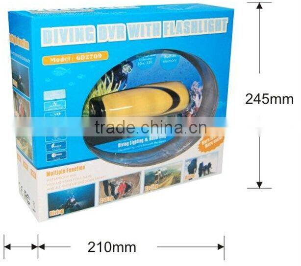 small waterproof led rechargeable flashlight camera