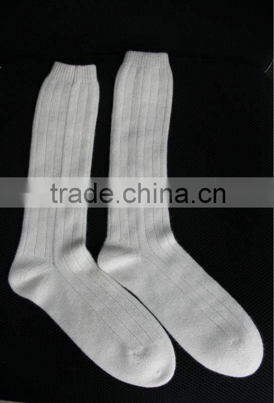 qualitied pure cashmere knitted socks stocking