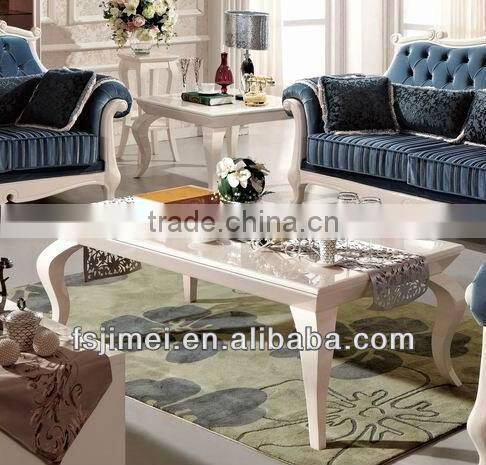 Modern MDF coffee table with marble top