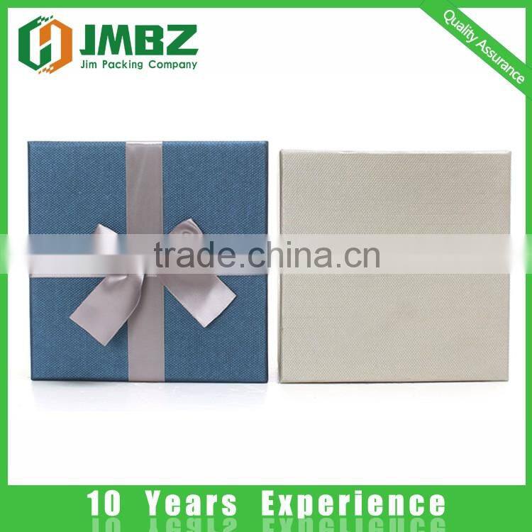 Decorative Rigid Cardboard Jewellery Packaging Box With Satin Ribbon