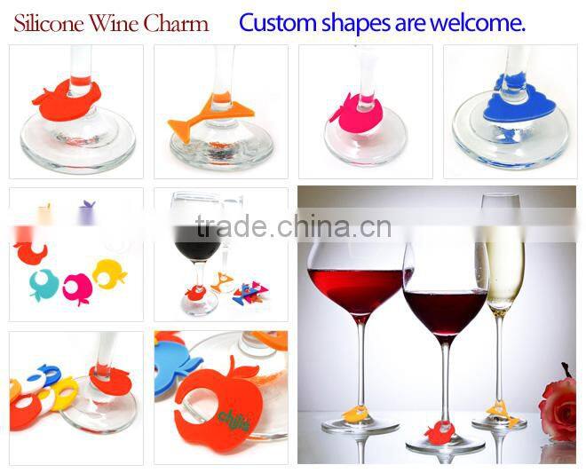 Premium Gift Colored Unbreakable Silicone Party Wine Glass Mark