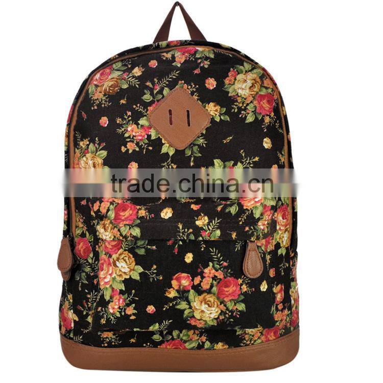 Rucksack Bag School Bag Shoulder Bag Bookbag Girl Floral Backpack