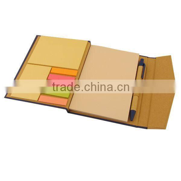 Sticky memo notepad high quality PU notebook
