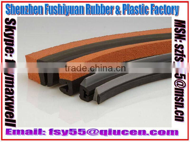 Seal Strip For Auto Window Door / Flame Retardant Viton Strip Seal / U-shaped Edge Trim Protective Seal
