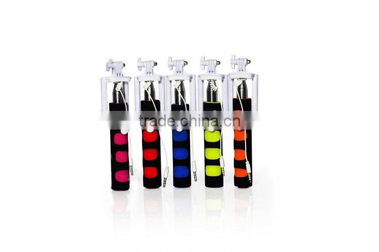 Hot Wholesale Mini1 Wired Selfie Stick Monopod, Selfie Stick, Foldable Selfie Stick for Smartphone