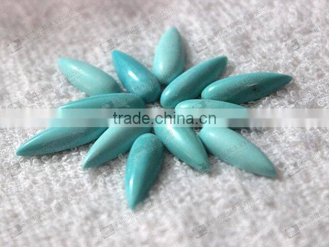 Hot sale blue turquoise, gemstone pear cabochons for jewelry setting